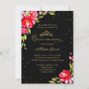 Search for black hot pink quinceanera invitations Elegant