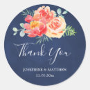 Search for navy and coral wedding stickers Floral