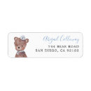 Search for teddy bear birthday return address labels Baby shower