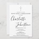 Search for black white first communion invitations Simple