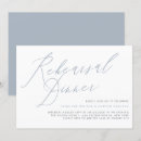 Search for dusty blue rehearsal dinner invitations Minimalist