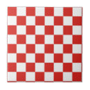 Search for red and white pattern tiles Chequered