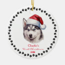 Search for siberian husky christmas tree decorations Dog lover