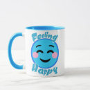 Search for happy face emoji mugs Blue