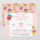 Search for kawaii birthday invitations Pink
