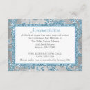 Search for ice blue and silver invitations Damask