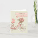Search for bicycle thank you cards Pink