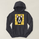 Search for boston terrier hoodies Black and white