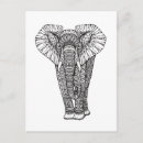 Search for zen doodle postcards Elephant
