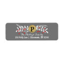 Search for warm wishes return address labels Red