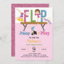 Search for gymnastics girl birthday invitations Gold