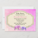 Search for purple elephant baby shower invitations Watercolor
