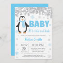 Search for penguin baby boy shower invitations Snowflake