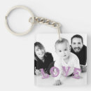 Search for love word key rings Typography