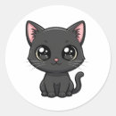Search for black cat cartoon stickers Adorable