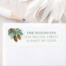 Search for pine branches return address labels Greenery