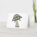 Search for extra terrestrial postcards Flying saucer