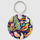 Search for birds decor key rings Botanical