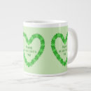 Search for green shamrock mugs Heart