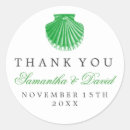 Search for scallop wedding stickers Thank you