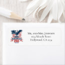 Search for american eagle return address labels Red white and blue