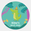 Search for alligators stickers First birthday