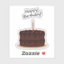 Search for chocolate birthday cake stickers Sweets