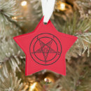 Search for wicca christmas tree decorations Pentagram