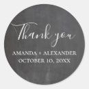 Search for chalkboard wedding stickers Thank you