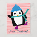 Search for penguin ice skating postcards Illustration