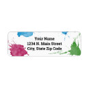 Search for splatter return address labels Colourful