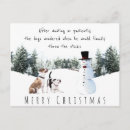 Search for dog waiting postcards Merry christmas