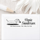Search for cartoon dachshund return address labels Dog