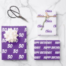 Search for 30th birthday wrapping paper 30 years old