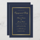 Search for navy and gold engagement party invitations Simple