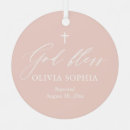 Search for pink round christmas tree decorations Religious