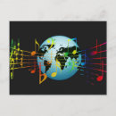 Search for music symbols postcards Globe