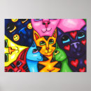 Search for whimsical cat art Abstract