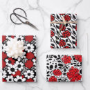 Search for black and white floral wrapping paper Red