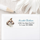 Search for cute shih tzu return address labels Funny