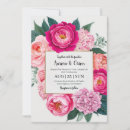 Search for hot pink wedding invitations Watercolor flower bouquet