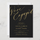 Search for black and gold engagement party invitations We are engaged