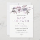 Search for purple grey baby shower invitations Floral