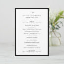 Search for black and white wedding programs Elegant