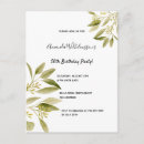 Search for olive green birthday invitations Botanical