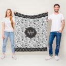 Search for black white vintage floral blankets Pattern