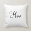 Search for his and hers cushions Bride