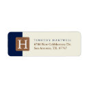 Search for masculine monogram return address labels Professional