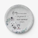 Search for winter baby shower plates Polar bear