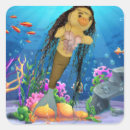 Search for mermaid and sea creatures stickers Underwater